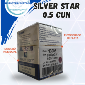 Agujas Para Acupuntura 0.5 Silver Star 100 und